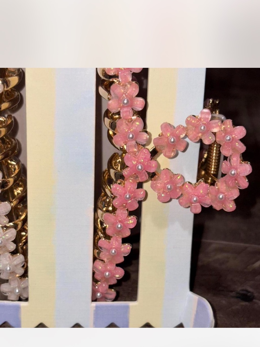 ✨ BRAND NEW SUNDAY STATE FLOWER CLAW CLIP SET ✨🌸 pink and ivory - Picture 5 of 5